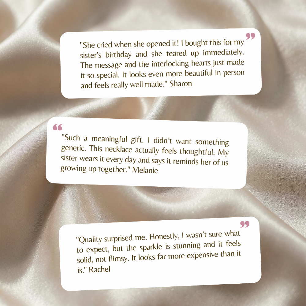 My Sister, My Forever – Interlocking Hearts Necklace