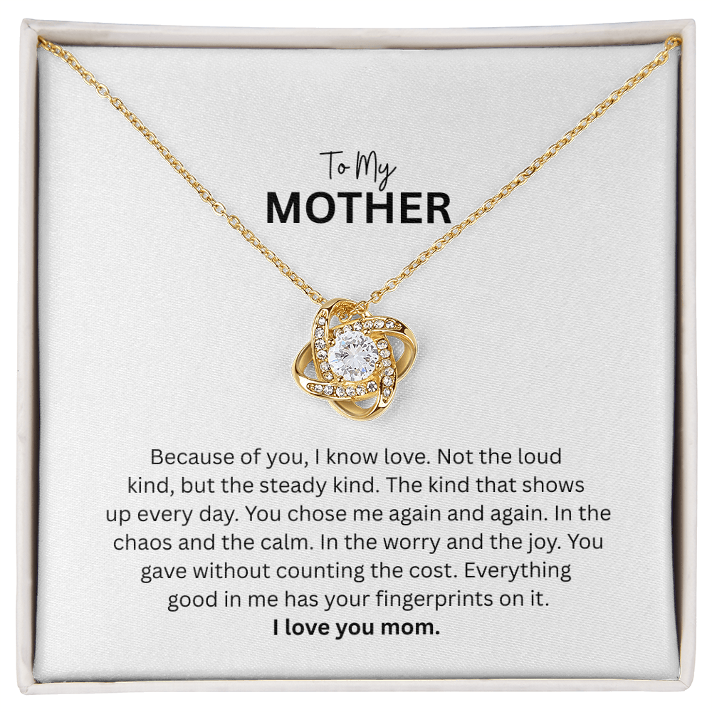 Love Knot Necklace for Mom – A Symbol of Steady, Unbreakable Love