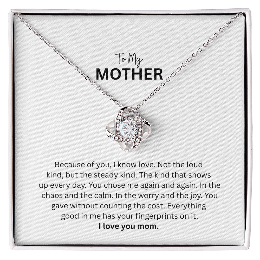 Love Knot Necklace for Mom – A Symbol of Steady, Unbreakable Love