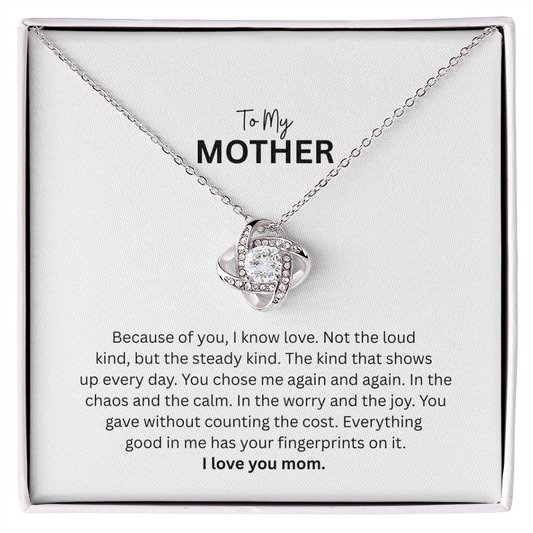Love Knot Necklace for Mom – A Symbol of Steady, Unbreakable Love
