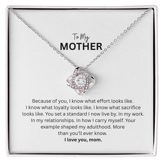 Eternal Love Knot Necklace for Mom