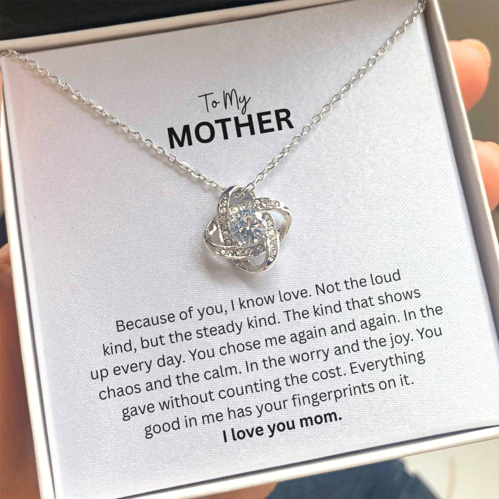 Love Knot Necklace for Mom – A Symbol of Steady, Unbreakable Love
