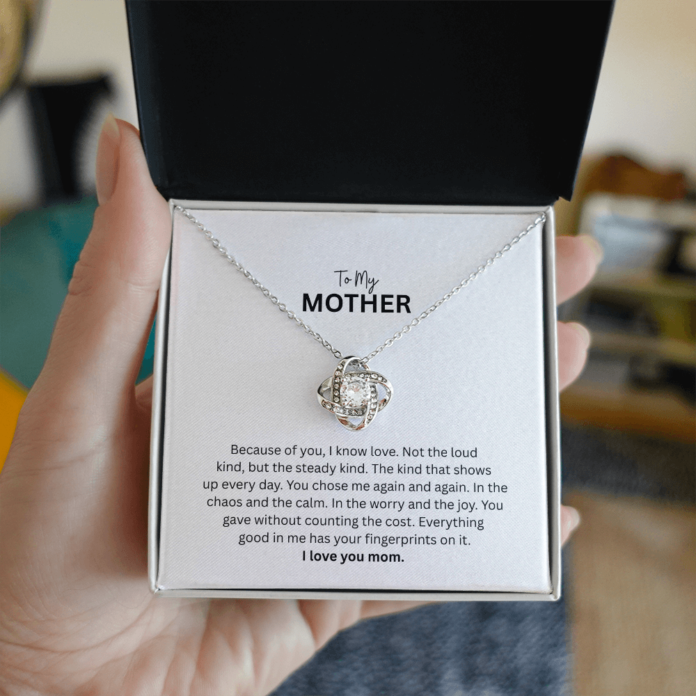 Love Knot Necklace for Mom – A Symbol of Steady, Unbreakable Love