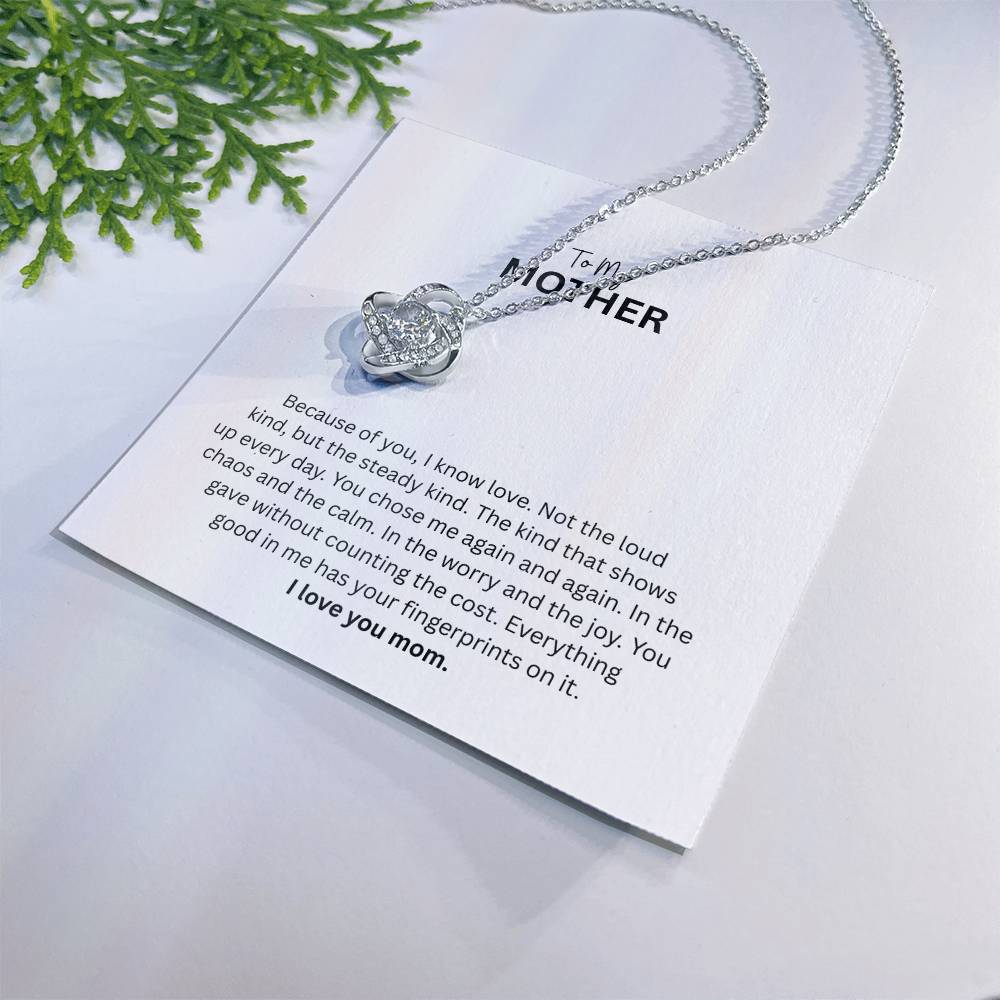 Love Knot Necklace for Mom – A Symbol of Steady, Unbreakable Love