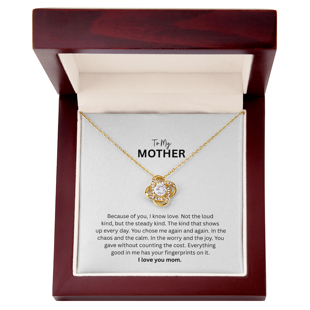 Love Knot Necklace for Mom – A Symbol of Steady, Unbreakable Love