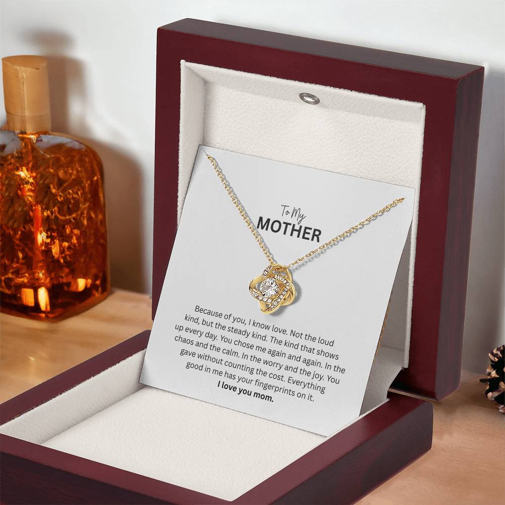 Love Knot Necklace for Mom – A Symbol of Steady, Unbreakable Love