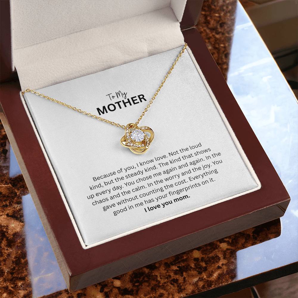 Love Knot Necklace for Mom – A Symbol of Steady, Unbreakable Love