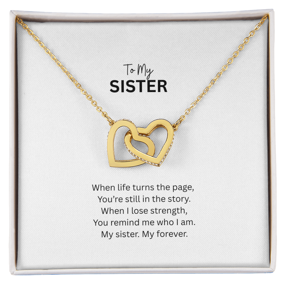 My Sister, My Forever – Interlocking Hearts Necklace