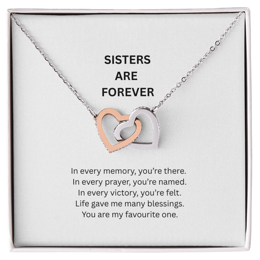 Eternal Sister Bond – Interlocking Hearts Necklace