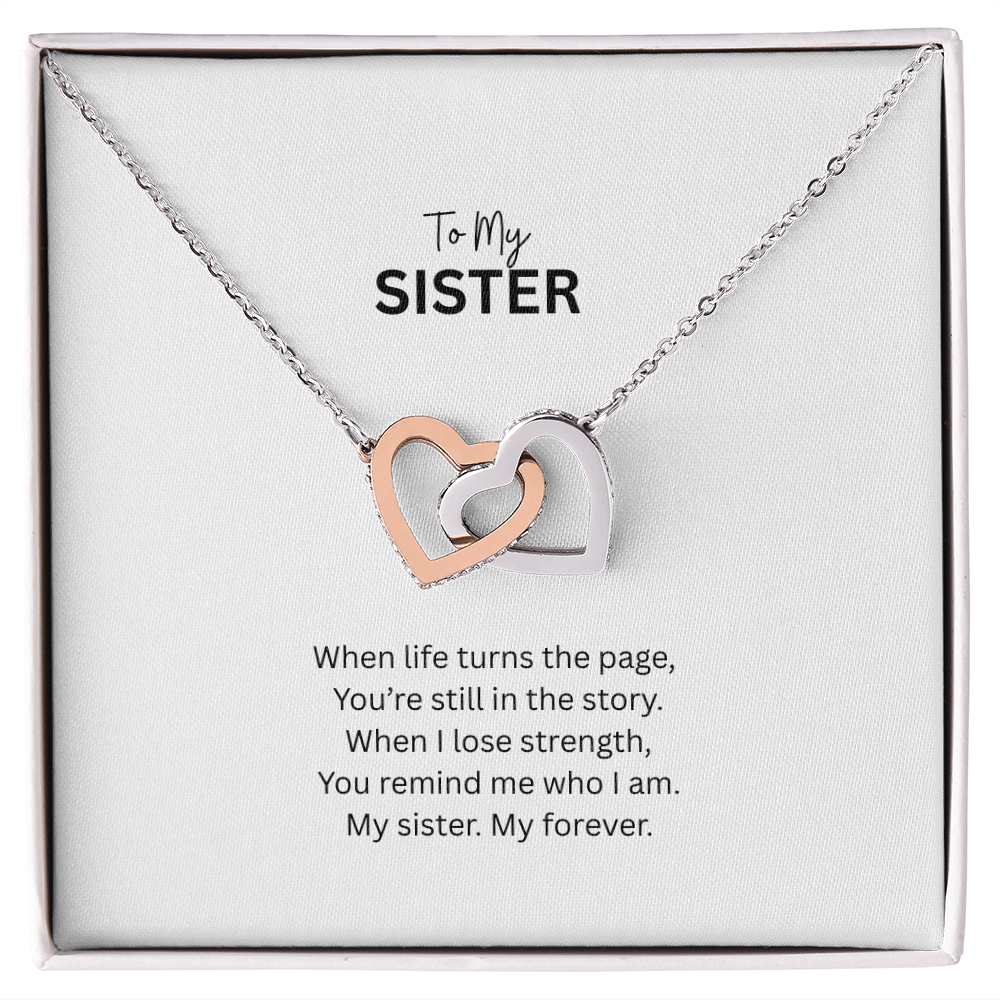 My Sister, My Forever – Interlocking Hearts Necklace