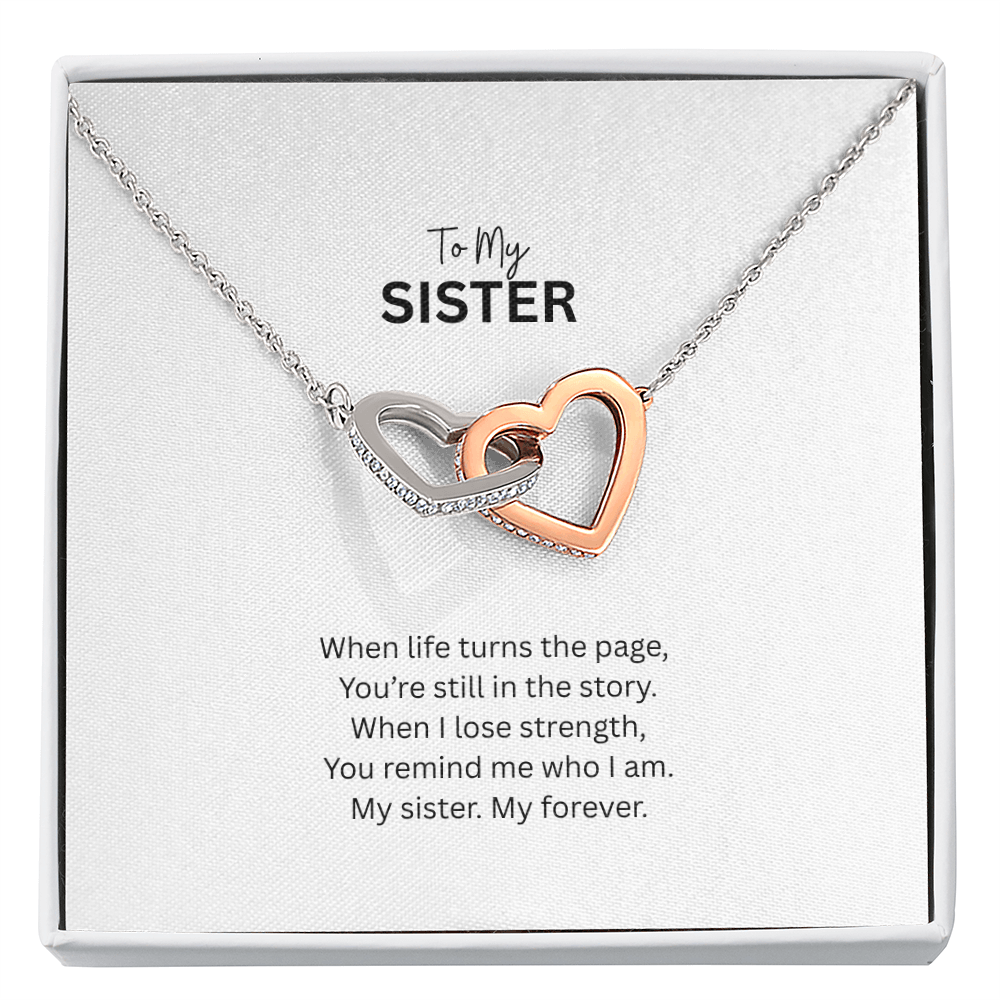 My Sister, My Forever – Interlocking Hearts Necklace