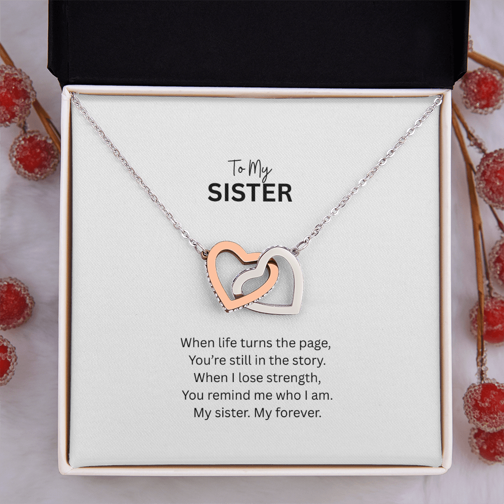 My Sister, My Forever – Interlocking Hearts Necklace