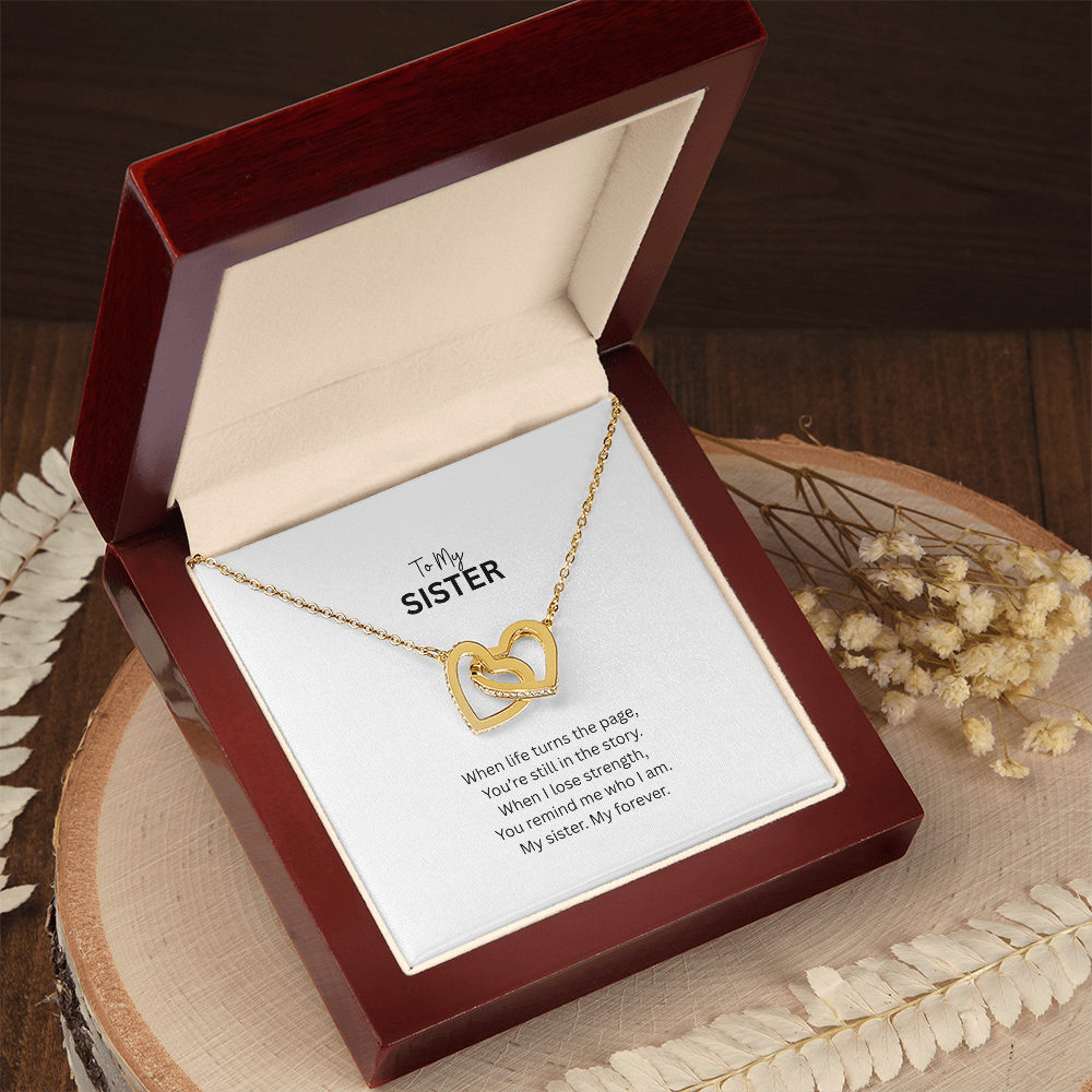 My Sister, My Forever – Interlocking Hearts Necklace