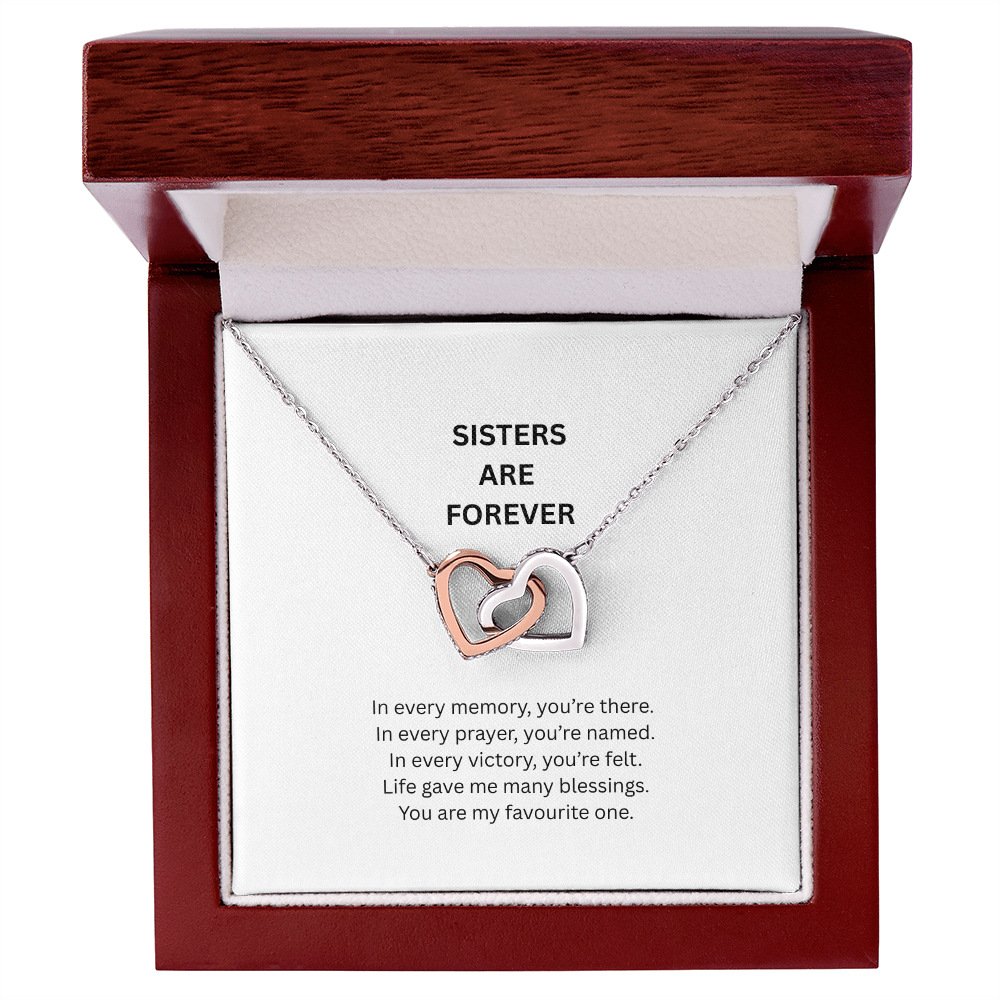 Eternal Sister Bond – Interlocking Hearts Necklace
