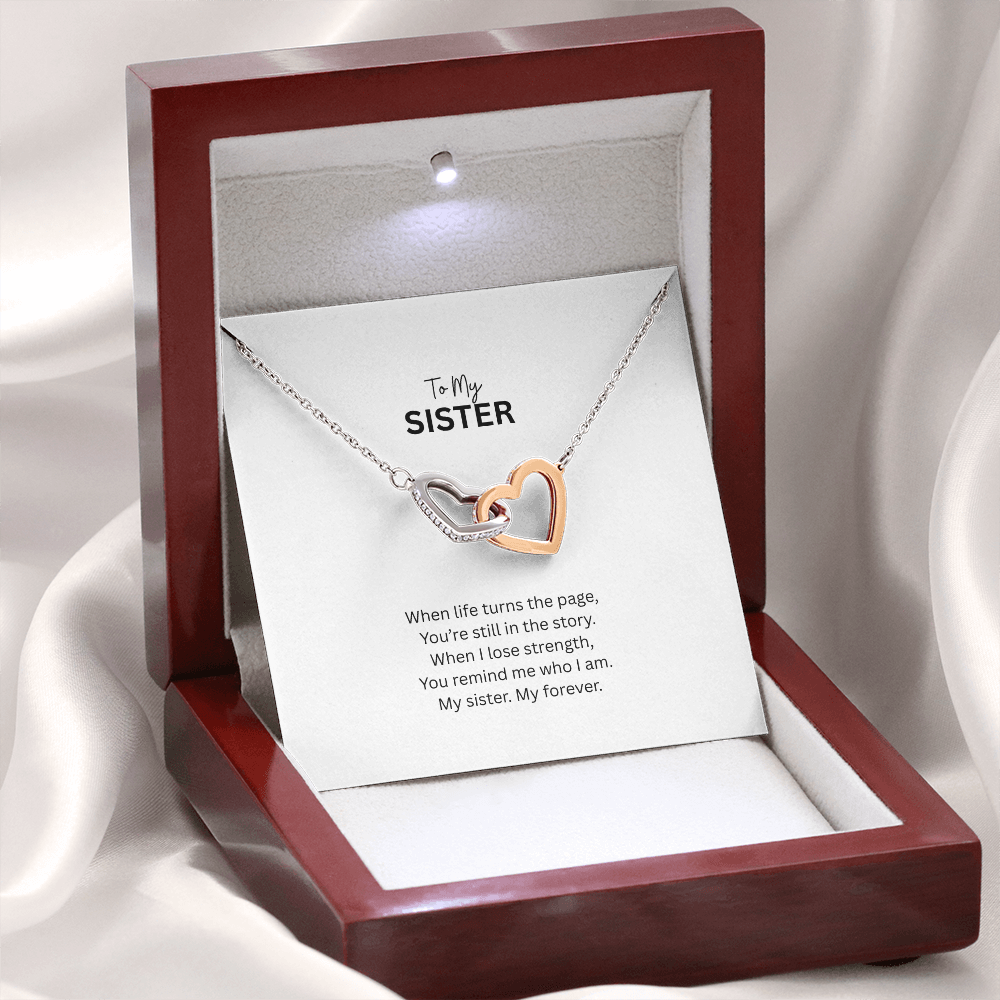 My Sister, My Forever – Interlocking Hearts Necklace