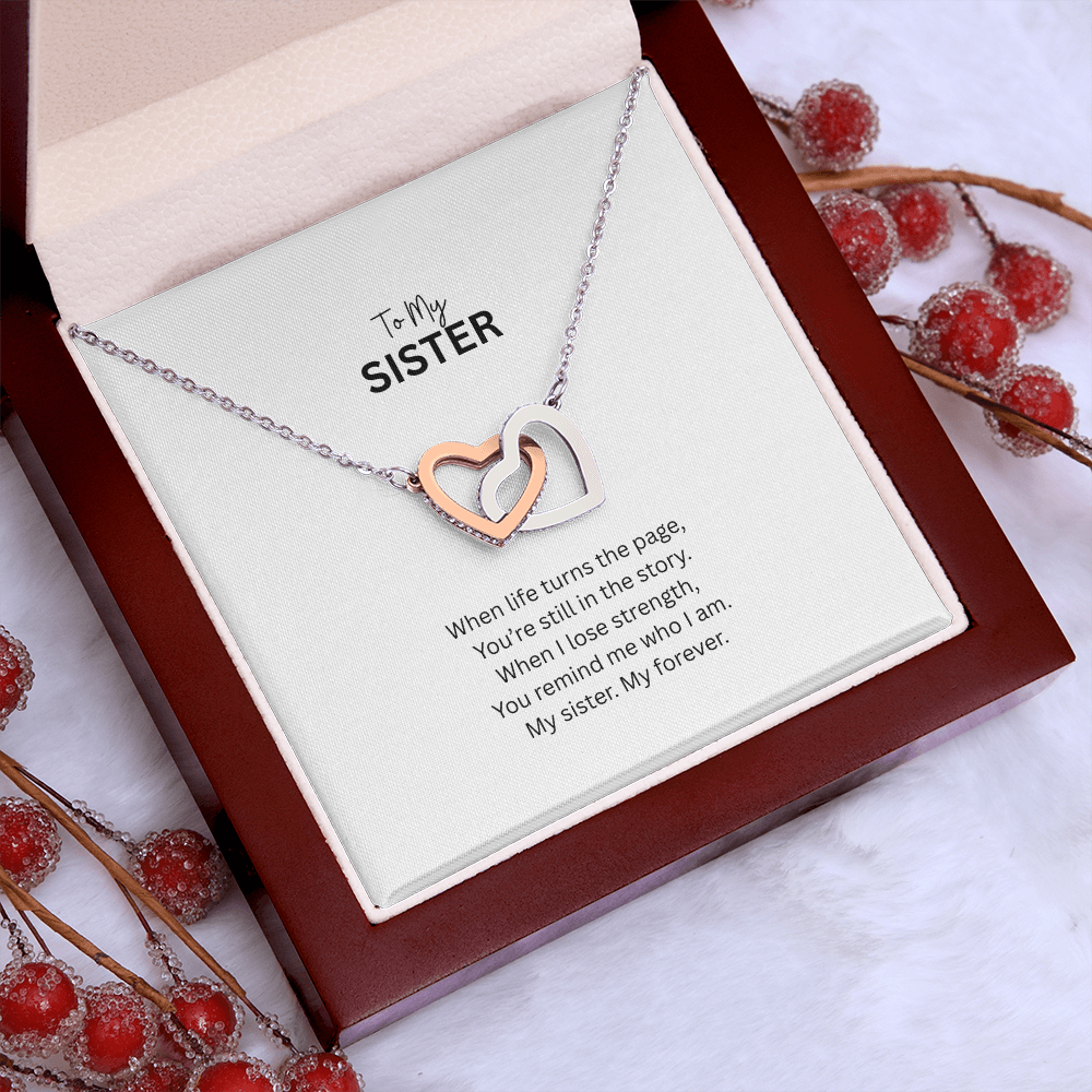 My Sister, My Forever – Interlocking Hearts Necklace